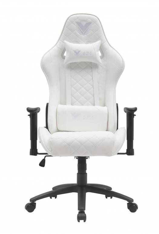 ASA Diamond Gaming Chair with two special pillows for the back and neck - white